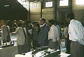 Governor Ishihara receiving a briefing on the plant during the inspection